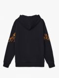 Mikina comfort fit s potiskem a kapucí - černý - CROPP - small8