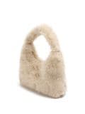 Futerkowa mała torebka hobo - beżowy - CROPP - small2