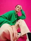 Bluza oversize z kapturem - zielony - CROPP - small4