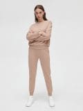 Dzianinowe spodnie joggers - beżowy - CROPP - small2