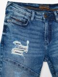 Jeansy slim z dziurami - niebieski - CROPP - small5