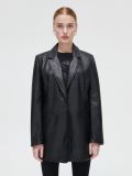 Żakiet oversize z imitacji skóry - czarny - CROPP - small2