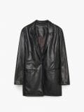 Żakiet oversize z imitacji skóry - czarny - CROPP - small4