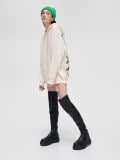 Hanorac oversized cu imprimeu la spate - nude - CROPP - small2
