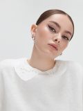 Sweter z ozdobnym kołnierzykiem - kremowy - CROPP - small1
