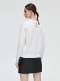 Sweter z ozdobnym kołnierzykiem - kremowy - CROPP - small3