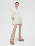 Pulover lung din jerseu, cu guler rulat - crem - CROPP - small2