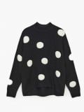 Sweter oversize w grochy - czarny - CROPP - small4