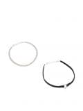 2 pack chokerów - czarny - CROPP - small1