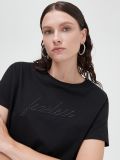 Tricou oversized cu broderie - negru - CROPP - small1