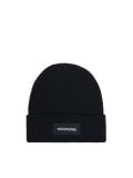 Czarna czapka beanie z naszywką - czarny - CROPP - small1