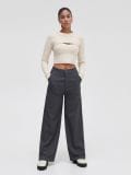 Pantaloni wide leg - gri deschis - CROPP - small1