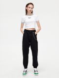 Pantaloni cargo neri con dettaglio a catena - Nero - CROPP - small4