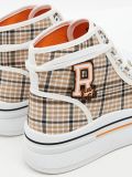 Trampki w kratkę - beżowy - CROPP - small3