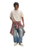 Jeansy skater z efektem sprania - niebieski - CROPP - small1