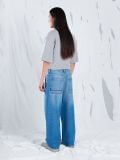 Niebieskie jeansy skater z efektem sprania - niebieski - CROPP - small6