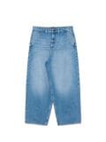 Niebieskie jeansy skater z efektem sprania - niebieski - CROPP - small1
