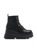 Czarne botki na platformie - czarny - CROPP - small1
