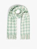 Schal mit Hahnentrittmuster - Grün - CROPP - small2