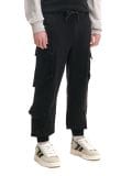 Jeansowe joggery z wieloma kieszeniami - czarny - CROPP - small1