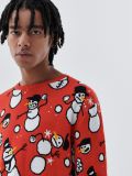 Sweter ze świątecznym motywem - czerwony - CROPP - small1