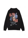 Felpa nera con cappuccio Tupac - Nero - CROPP - small6