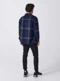 Ocieplana kurtka w kratę - granatowy - CROPP - small3