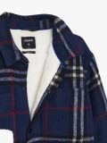 Ocieplana kurtka w kratę - granatowy - CROPP - small5