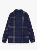 Ocieplana kurtka w kratę - granatowy - CROPP - small6