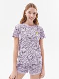 Pijama din două piese Smiley® - violet - CROPP - small1