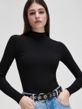 Bluză cu guler polo - negru - CROPP - small1
