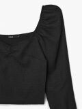 Puffos ujjú blúz - fekete - CROPP - small5
