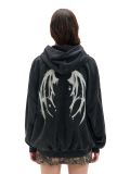 Bluza hoodie z motywem skrzydeł UNISEX - szary - CROPP - small4