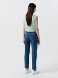 Niebieskie jeansy mom z wysokim stanem - niebieski - CROPP - small3