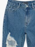 Niebieskie jeansy mom z wysokim stanem - niebieski - CROPP - small5