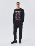 Langarm-T-Shirt mit Druck - Schwarz - CROPP - small2