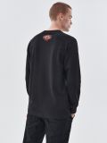 Langarm-T-Shirt mit Druck - Schwarz - CROPP - small3
