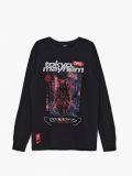 Langarm-T-Shirt mit Druck - Schwarz - CROPP - small4