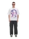 T-shirt z music printem - biały - CROPP - small1