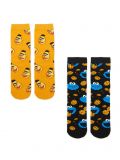 2 pack długich skarpet Ulica Sezamkowa - czarny - CROPP - small1