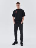 Tricou comfort fit cu imprimeu - negru - CROPP - small3