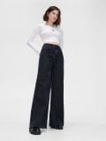 Czarne jeansy wide leg - czarny - CROPP - small1