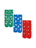 3 pack skarpet ze świątecznymi motywami - niebieski - CROPP - small2