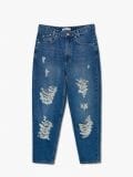 Jeans barrel strappati - blu - CROPP - small4