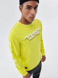 Koszulka longsleeve z nadrukiem - zielony - CROPP - small1