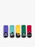Bedruckte Socken, 5er-Pack - Schwarz - CROPP - small1
