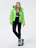 Neonowa pikowana kurtka puffer - zielony - CROPP - small2