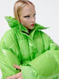 Neonowa pikowana kurtka puffer - zielony - CROPP - small3