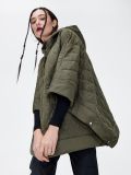Kurtka poncho z kapturem - zielony - CROPP - small1