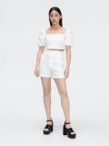 Białe szorty high waist - biały - CROPP - small2